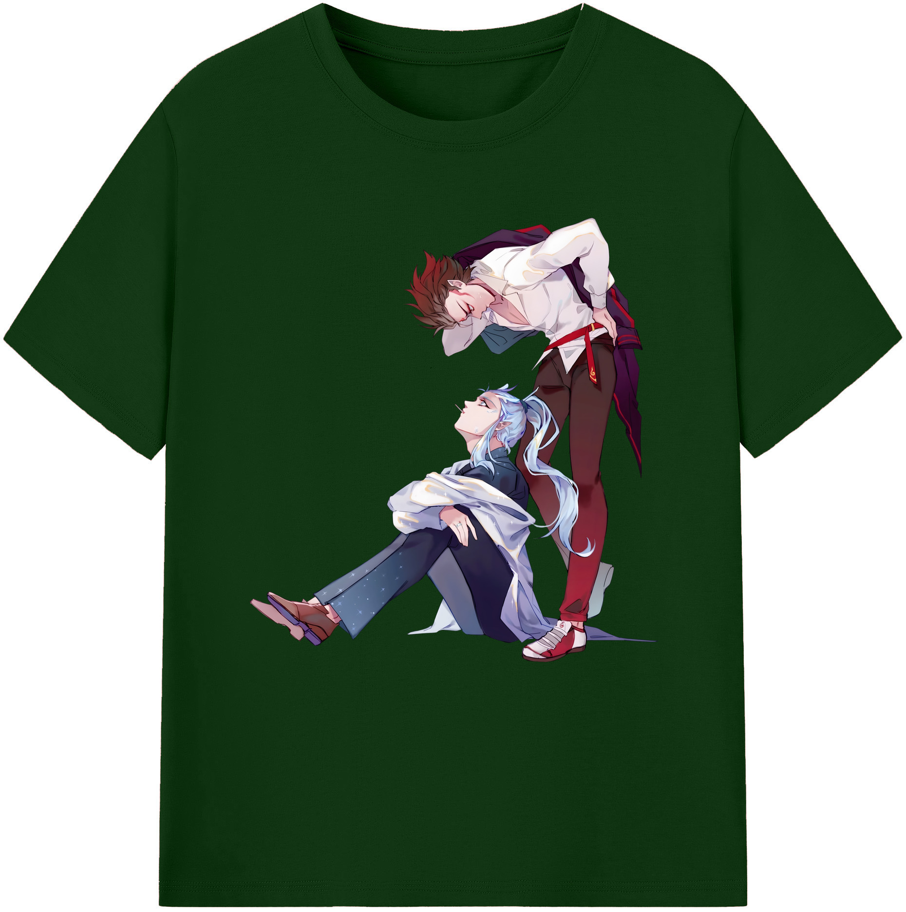 （画像用） Ne Zha 2 ナタ 魔童の大暴れ 綿100％半袖Tシャツ（フロントプリント）